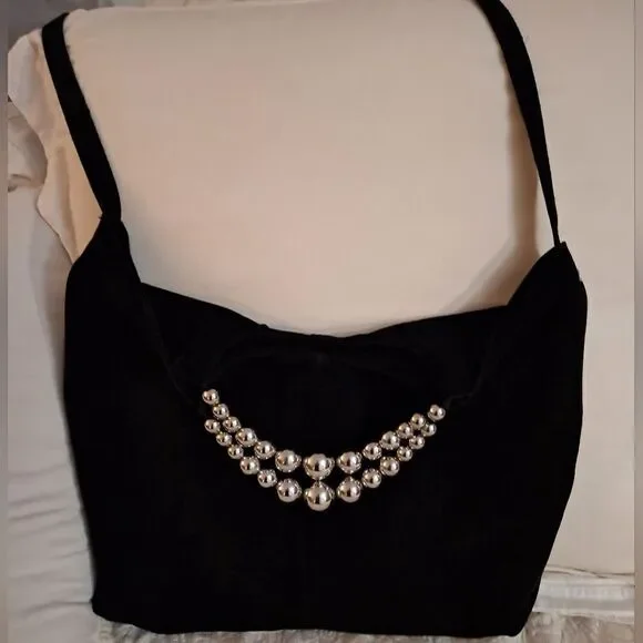 Zara black suede hobo bag limited edition - Picture 9 of 9